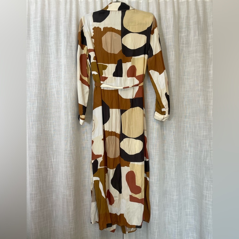 Whimsy Row Long Sleeve Button-Down Collared Maxi … - image 4